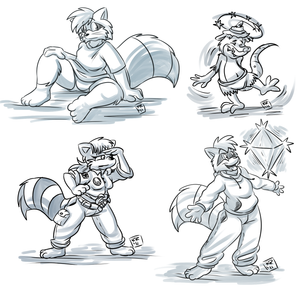 livestreamdoodles.png A small selection of some sketches done during livestream XP.