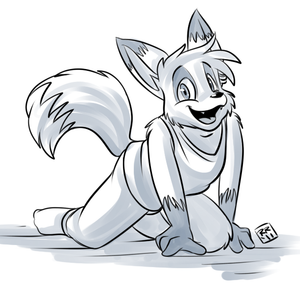 flyingfoxsketch.png Sketchcommission for flyingfox of his character being all cute and stuff XP.