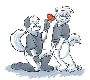 rose.png Commission sketch for Munkster and his boyfriend Miku, being all gay and stuff XP.