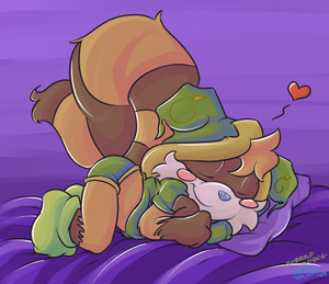 emeraldsleeping_copy.jpg A collab between myself and emerald-physics , he drew this lovely sketch and I had to ink and colour it XP. Character belongs to Emerald XP.