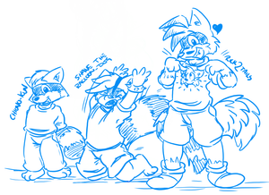 coongroup2.png Moar cute coonies. Well, one of 'em is half raccoon and another one is... ah it's fucking close enough XP.