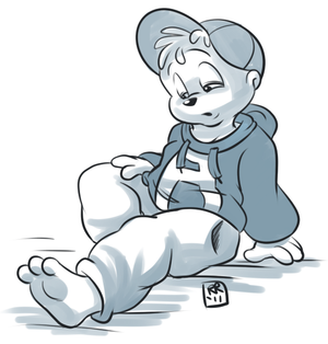 sleepyalvin.png Commission sketch for alvin11 ; he wanted to see a sleepy Alvin chilling out XP.